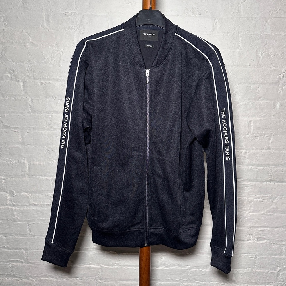 The Kooples taped sleeve logo track jacket tracksuit zipped sweatshirt